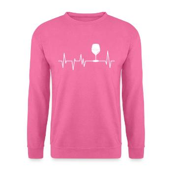 Wein Weintrinker Weinkenner - Unisex Pullover - Pink - Vorne