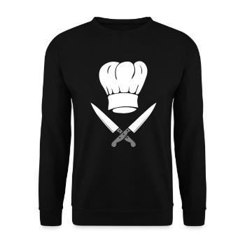 Chef cooking cook - Unisex Sweatshirt - black - Front - Alina (178cm) & Michal (187cm)