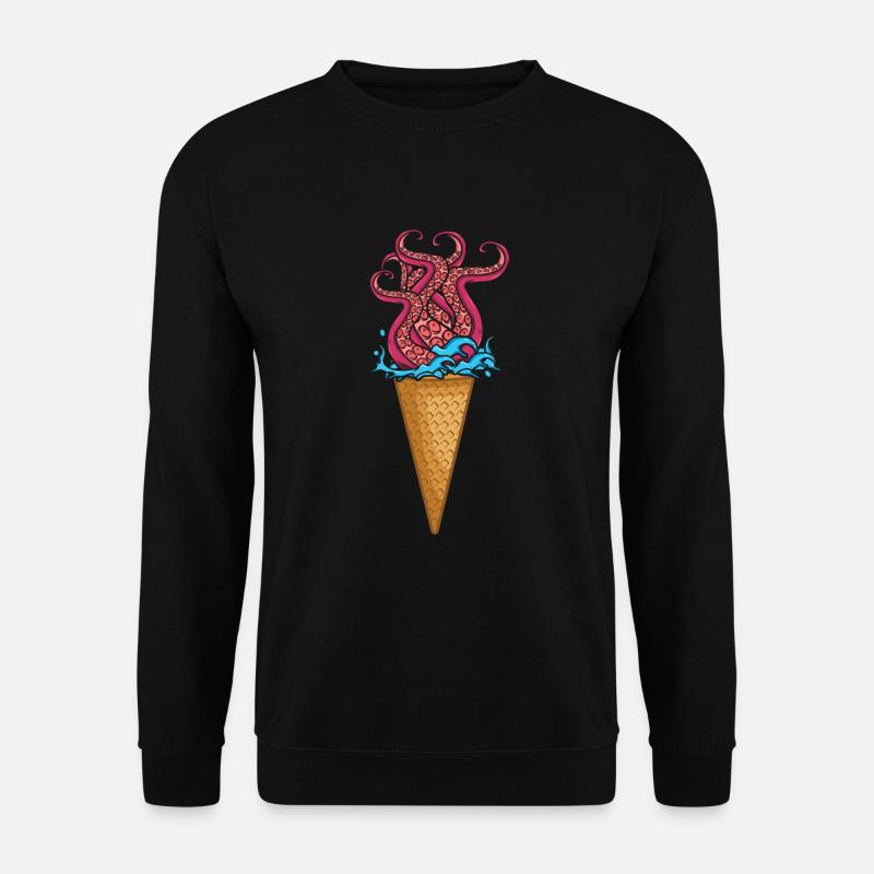 Sommer-Seeeis Kraken-Kraken-Liebhaber - Unisex Pullover - Schwarz