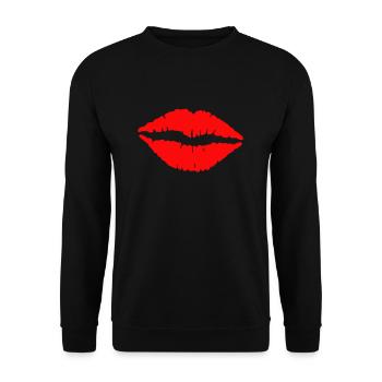 Kiss mouth kiss mouth - Unisex Sweatshirt - black - Front - Alina (178cm) & Michal (187cm)