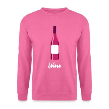 Wine Wein Weintrinker Weinkenner - Unisex Pullover - Pink - Vorne