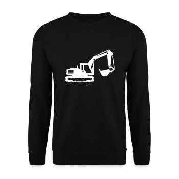 Bagger Baggern Baggerfahrer - Unisex Pullover - Schwarz - Vorne - Alina (178cm) & Michal (187cm)