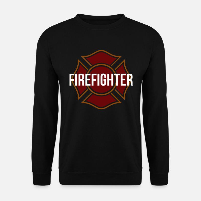 Feuerwehr Feuerwehrmann Freiwillige - Unisex Pullover - Schwarz
