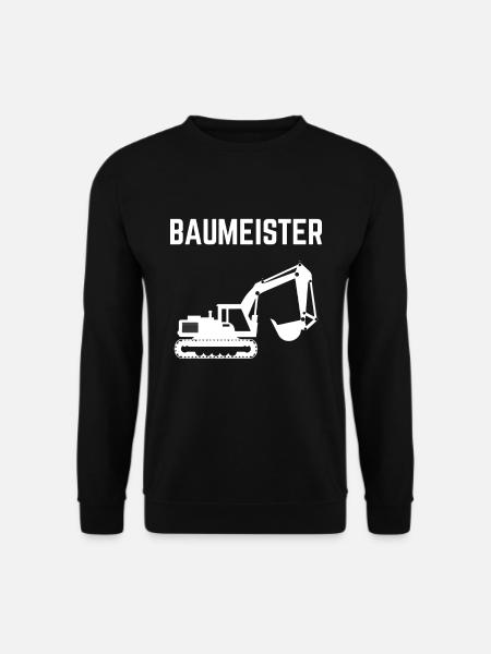 Baumeister Baggerfahrer Bagger - Unisex Pullover - Schwarz