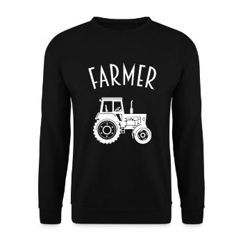 Landwirt - Unisex Pullover - Schwarz - Vorne - Alina (178cm) & Michal (187cm)
