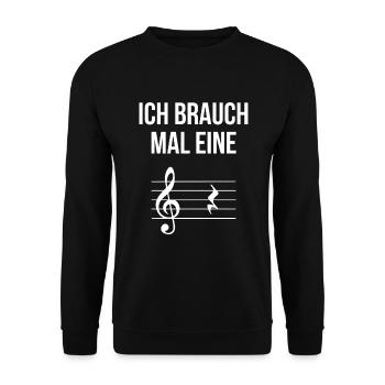 Musik Blasinstrument Instrument Spruch Pause - Unisex Pullover - Schwarz - Vorne - Alina (178cm) & Michal (187cm)