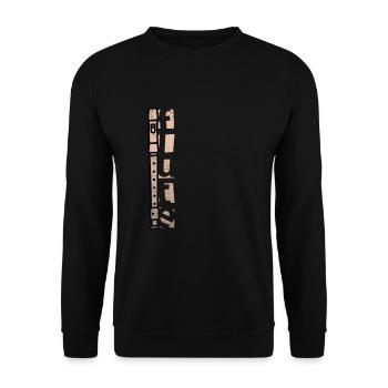 Flûte à vent Instrument Musical Musiciens Musique - Sweat-shirt Unisexe - noir - Devant - Alina (178cm) & Michal (187cm)