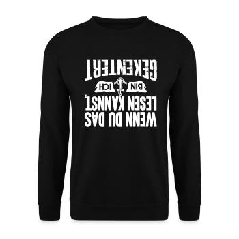 Segler Segeln Segelschiff Spruch Segelboot - Unisex Pullover - Schwarz - Vorne - Alina (178cm) & Michal (187cm)