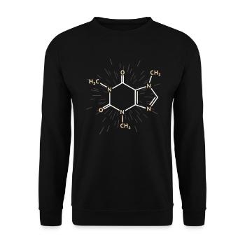 coffee - Unisex Sweatshirt - black - Front - Alina (178cm) & Michal (187cm)