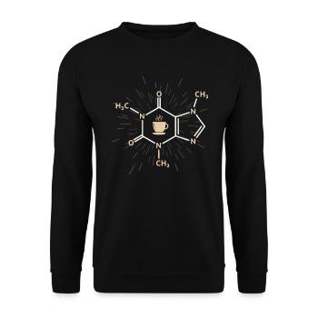 Café chimique formule de formule structurelle café - Sweat-shirt Unisexe - noir - Devant - Alina (178cm) & Michal (187cm)
