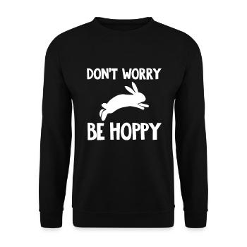 Lapin lapin dit - Sweat-shirt Unisexe - noir - Devant - Alina (178cm) & Michal (187cm)