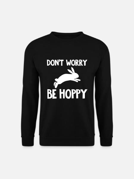 Rabbit Rabbit saying - Unisex Sweatshirt - black