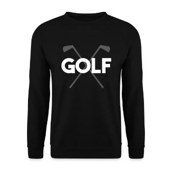 Golf golf golf golf sportif sport - Sweat-shirt Unisexe - noir - Devant - Alina (178cm) & Michal (187cm)