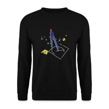 Struktur, die Gebäude-Architektur-Geschenk entwirft - Unisex Pullover - Schwarz - Vorne - Alina (178cm) & Michal (187cm)