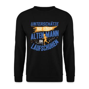 Joggen Spruch Jogging Laufen Marathon - Unisex Pullover - Schwarz - Vorne - Alina (178cm) & Michal (187cm)