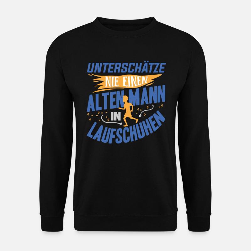 Joggen Spruch Jogging Laufen Marathon - Unisex Pullover - Schwarz