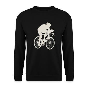 Cycling cyclist Bicycle racing bicycle - Unisex Sweatshirt - black - Front - Alina (178cm) & Michal (187cm)