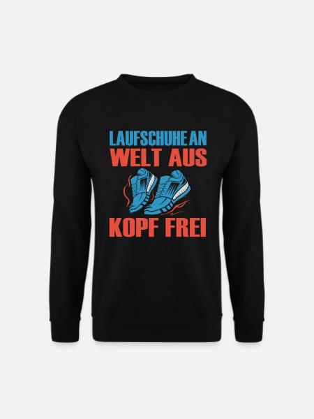 Laufen Spruch Joggen Marathon - Unisex Pullover - Schwarz
