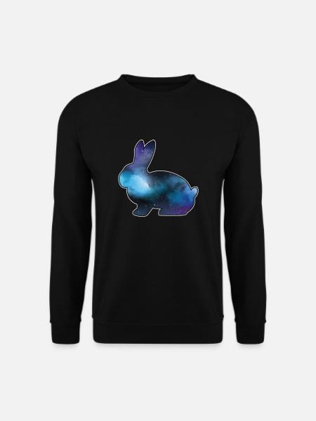 Rabbit Cute Animals Bunnies Hare Wildlife Nature - Unisex Sweatshirt - black