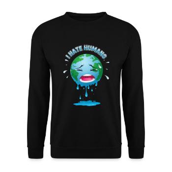 Environnement Green Global Nature Lovers Planet - Sweat-shirt Unisexe - noir - Devant - Alina (178cm) & Michal (187cm)