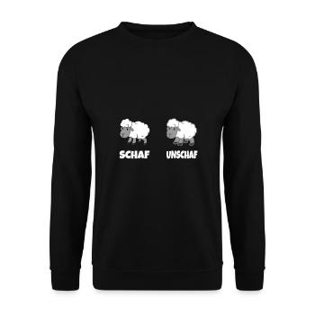Moutons illusion d’optique floue bouc - Sweat-shirt Unisexe - noir - Devant - Alina (178cm) & Michal (187cm)