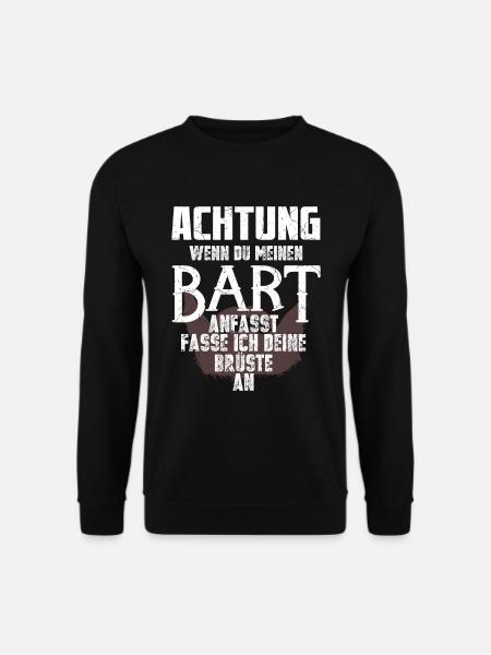 Bart Spruch Bartträger Schnurrbart - Unisex Pullover - Schwarz
