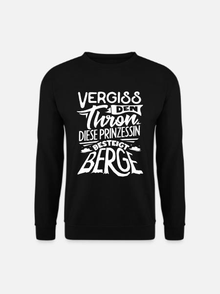 Wandern Spruch Bergsteiger Wanderer Bergsteigen - Unisex Pullover - Schwarz