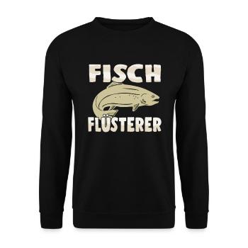 Angler Fischer Fischen Angeln Angelrute Fisch - Unisex Sweatshirt - black - Front - Alina (178cm) & Michal (187cm)