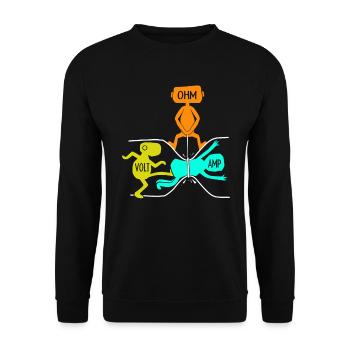 Craftsman electricity electrician outlet - Unisex Sweatshirt - black - Front - Alina (178cm) & Michal (187cm)