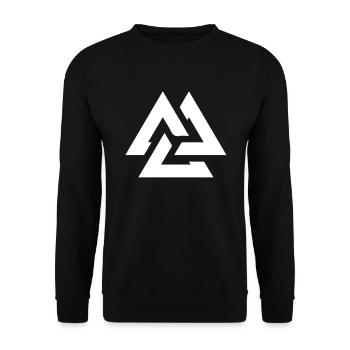 Mythologie Thor Nordisch Wikinger Odin Rabe - Unisex Pullover - Schwarz - Vorne - Alina (178cm) & Michal (187cm)
