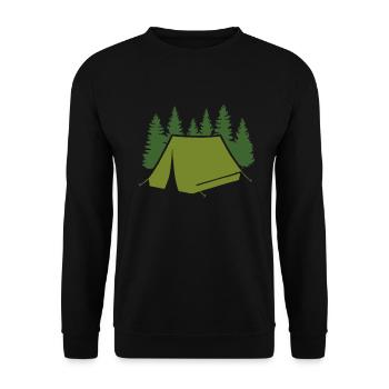 Camper Camping Camper Camping Caravan - Unisex Sweatshirt - black - Front - Alina (178cm) & Michal (187cm)
