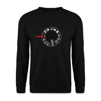 Photographer Photographing Photographer Photography - Unisex Sweatshirt - black - Front - Alina (178cm) & Michal (187cm)