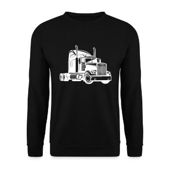 truck - Unisex Sweatshirt - black - Front - Alina (178cm) & Michal (187cm)