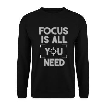Photographer Photography Photographing Photographer - Unisex Sweatshirt - black - Front - Alina (178cm) & Michal (187cm)