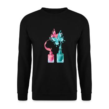 Manicurist Manicure Nail Art Cosmetics Beautician - Unisex Sweatshirt - black - Front - Alina (178cm) & Michal (187cm)