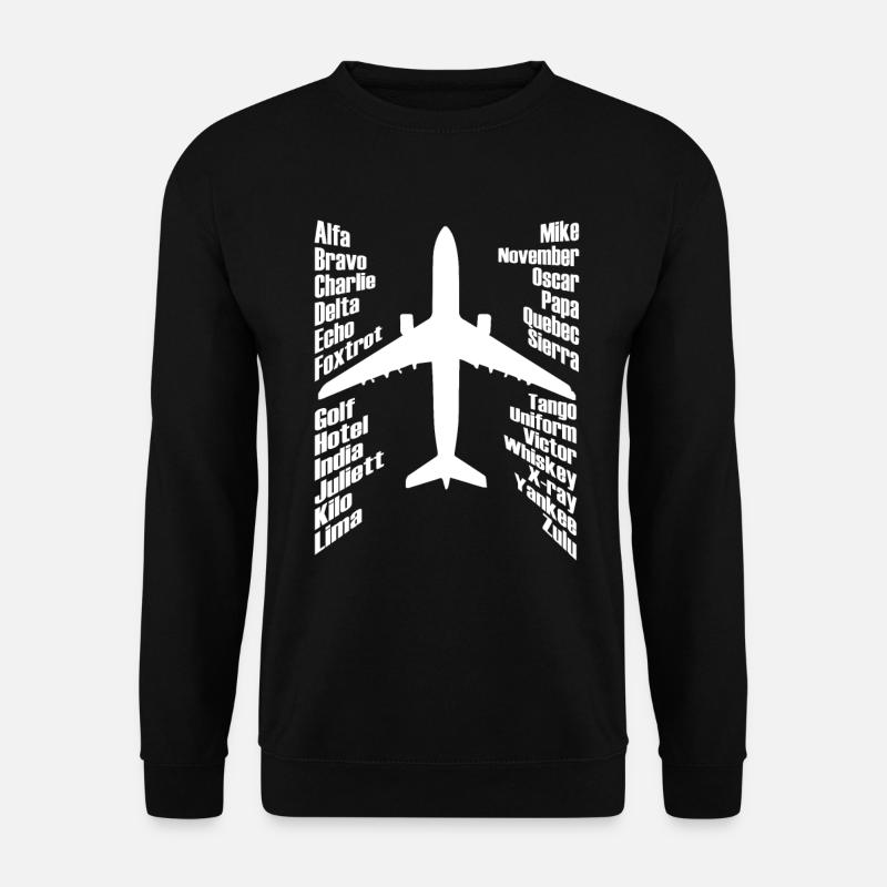Airplane pilot airfield - Unisex Sweatshirt - black