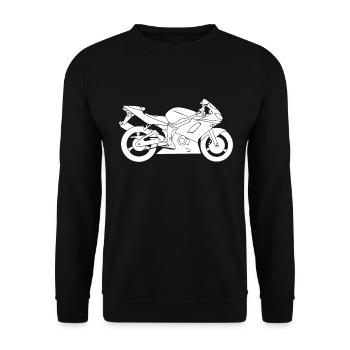 motorcycle - Unisex Sweatshirt - black - Front - Alina (178cm) & Michal (187cm)