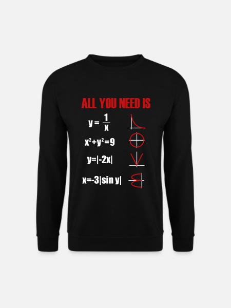 Math mathematician teacher - Unisex Sweatshirt - black