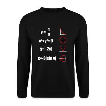 mathematician - Unisex Sweatshirt - black - Front - Alina (178cm) & Michal (187cm)
