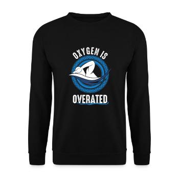 Drôle de nageurs nageurs L'oxygène est surévalué sarcastique - Sweat-shirt Unisexe - noir - Devant - Alina (178cm) & Michal (187cm)