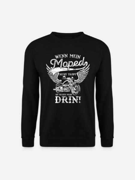 Lustiges Biker Motorradfahrer Motorrad Geschenk - Unisex Pullover - Schwarz