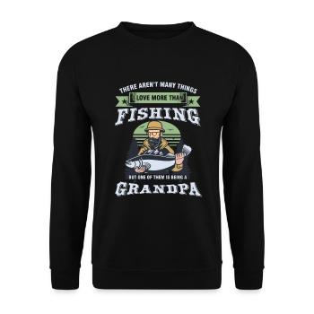 Fishing Fisherman Fishes Fish Gift I Love More - Unisex Sweatshirt - black - Front - Alina (178cm) & Michal (187cm)