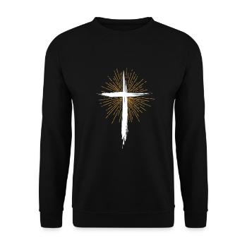 God Preacher Jesus Christian Faith Christianity - Unisex Sweatshirt - black - Front - Alina (178cm) & Michal (187cm)