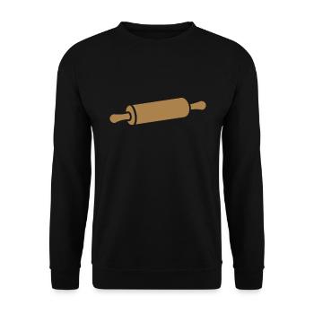 Baker pastry chef Baker baking cupcake - Unisex Sweatshirt - black - Front - Alina (178cm) & Michal (187cm)