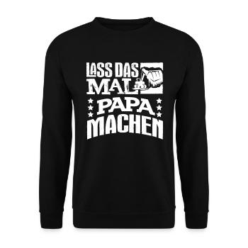 Bagger Baggerfahrer Baggern - Unisex Pullover - Schwarz - Vorne - Alina (178cm) & Michal (187cm)