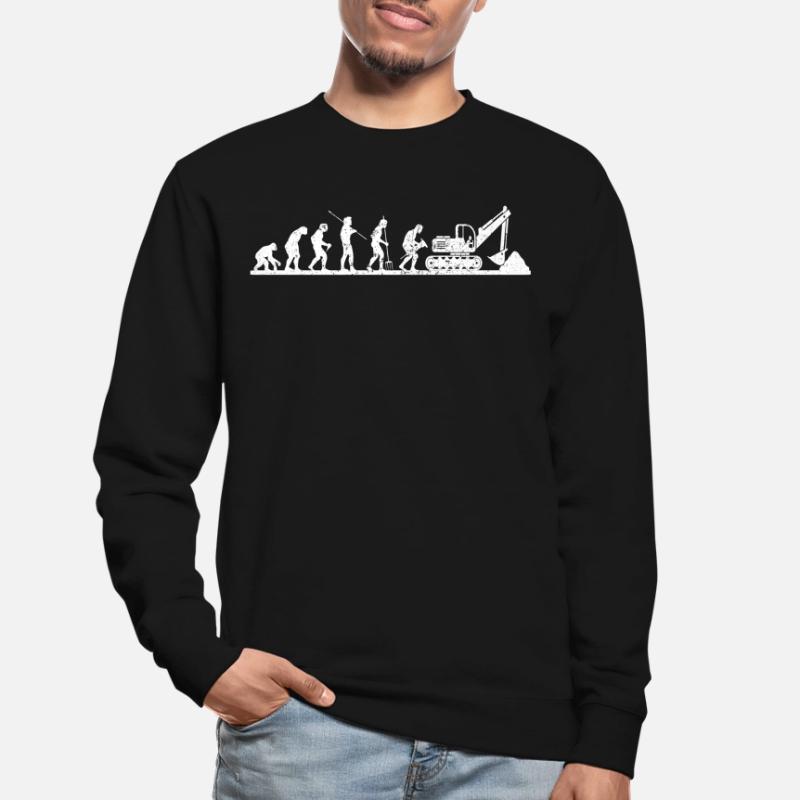 Lustiges Baggerfahrer Bagger Evolution baggern Unisex Pullover