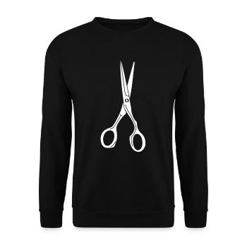 Salon de coiffure coiffeur coupe de cheveux - Sweat-shirt Unisexe - noir - Devant - Alina (178cm) & Michal (187cm)
