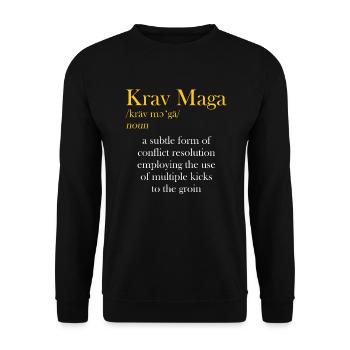 Krav Maga Arts Martiaux Combats Combats Militaires - Sweat-shirt Unisexe - noir - Devant - Alina (178cm) & Michal (187cm)