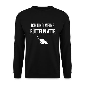 Bauarbeiter - Unisex Pullover - Schwarz - Vorne - Alina (178cm) & Michal (187cm)