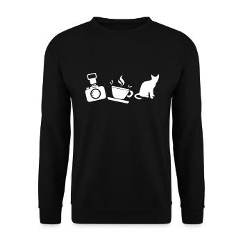 Fotograf - Unisex Pullover - Schwarz - Vorne - Alina (178cm) & Michal (187cm)